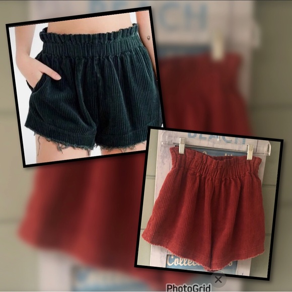 VICI Etophe studio paper bag, high waisted corduroy shorts w/pockets small. - Picture 2 of 15